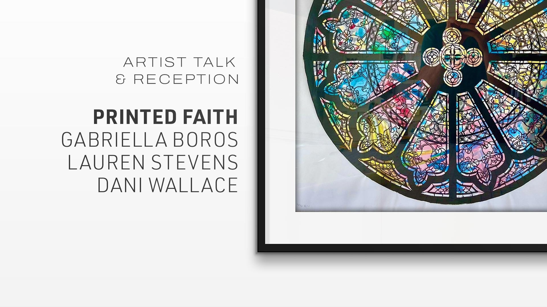 Artist Talk & Reception: Printed Faith